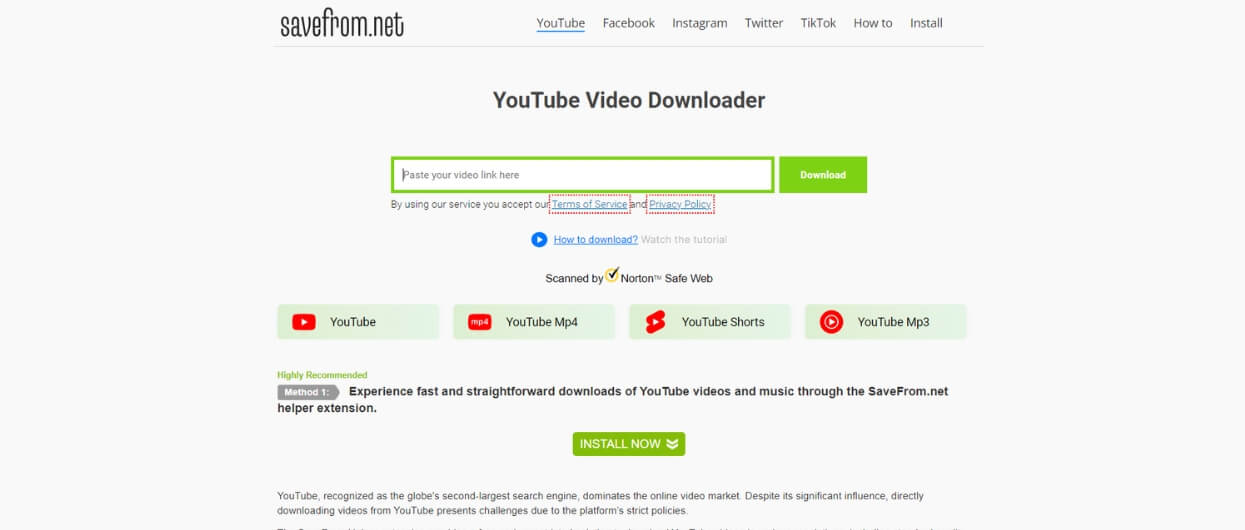 SaveFrom is best youtube downloader