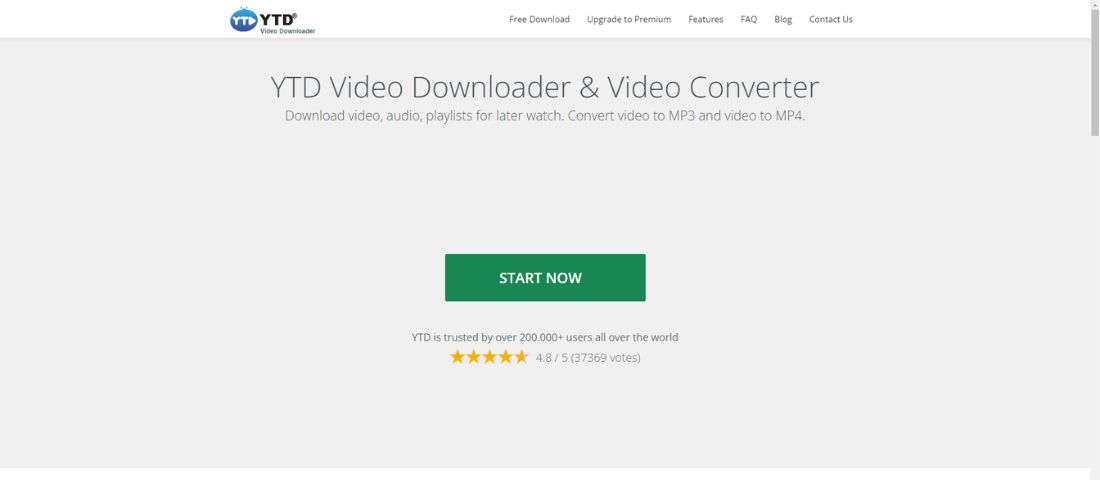 YTD Video Downloader_landing page