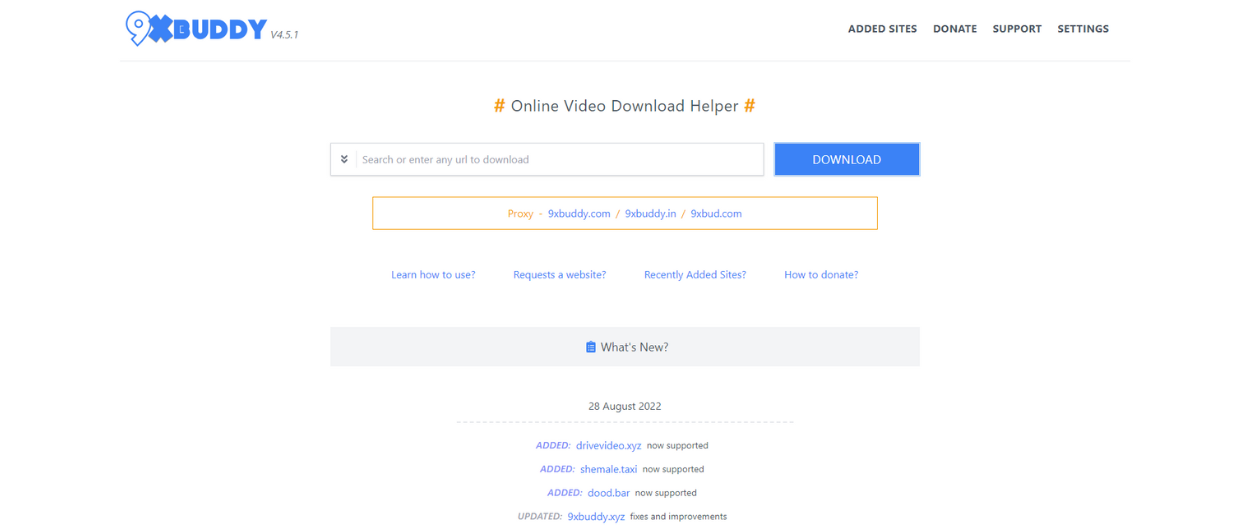 9xBuddy Online Video Download Helper