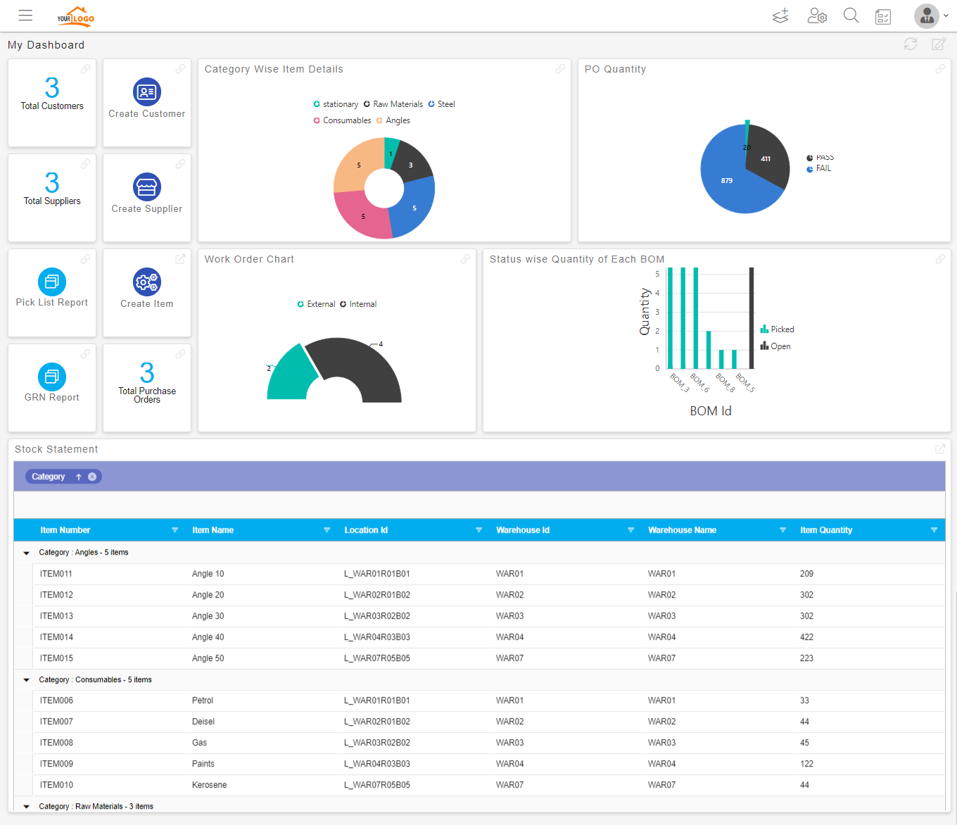 Quixy Dashboard