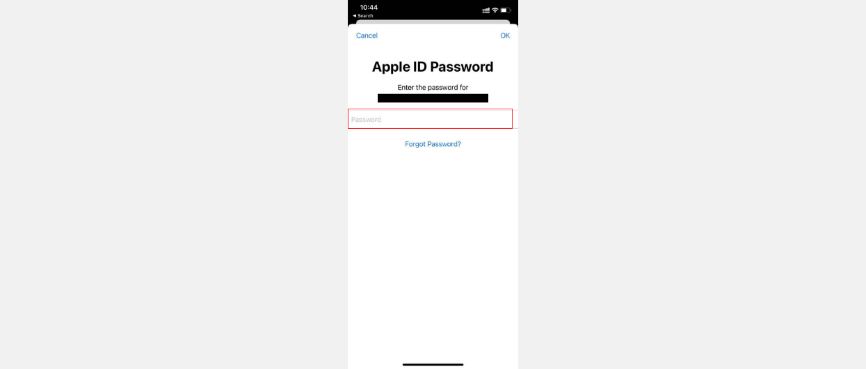 Reset notes password Enter Apple ID password