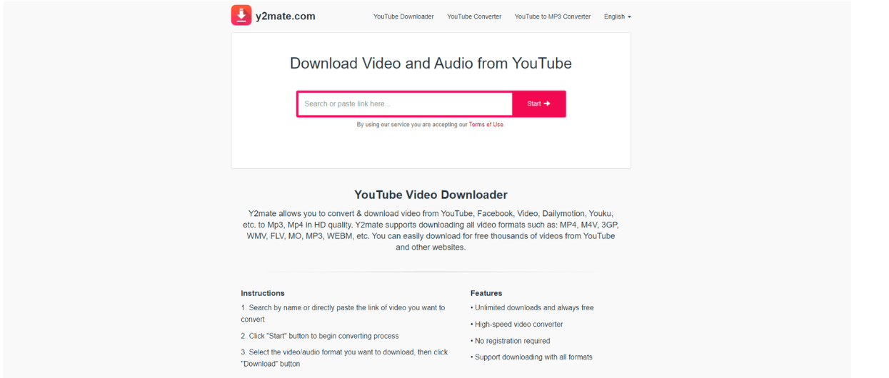 y2mate Download Audio and Video From YT